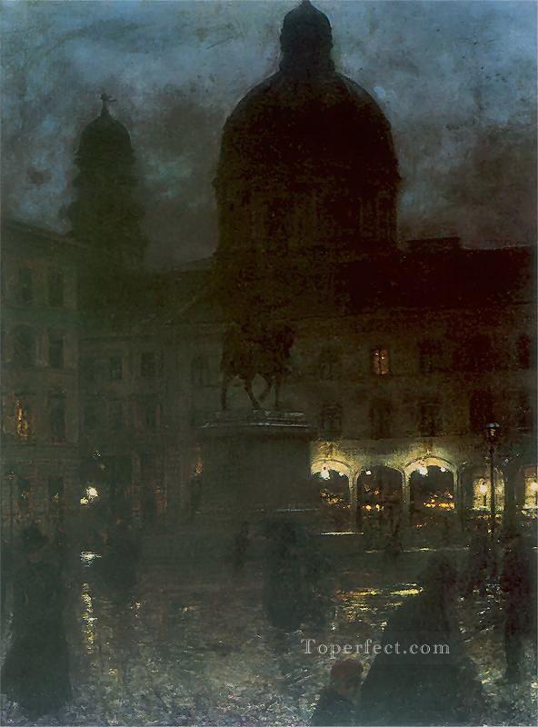 plac wittelsbach w w monachium Aleksander Gierymski Realism Impressionism Oil Paintings